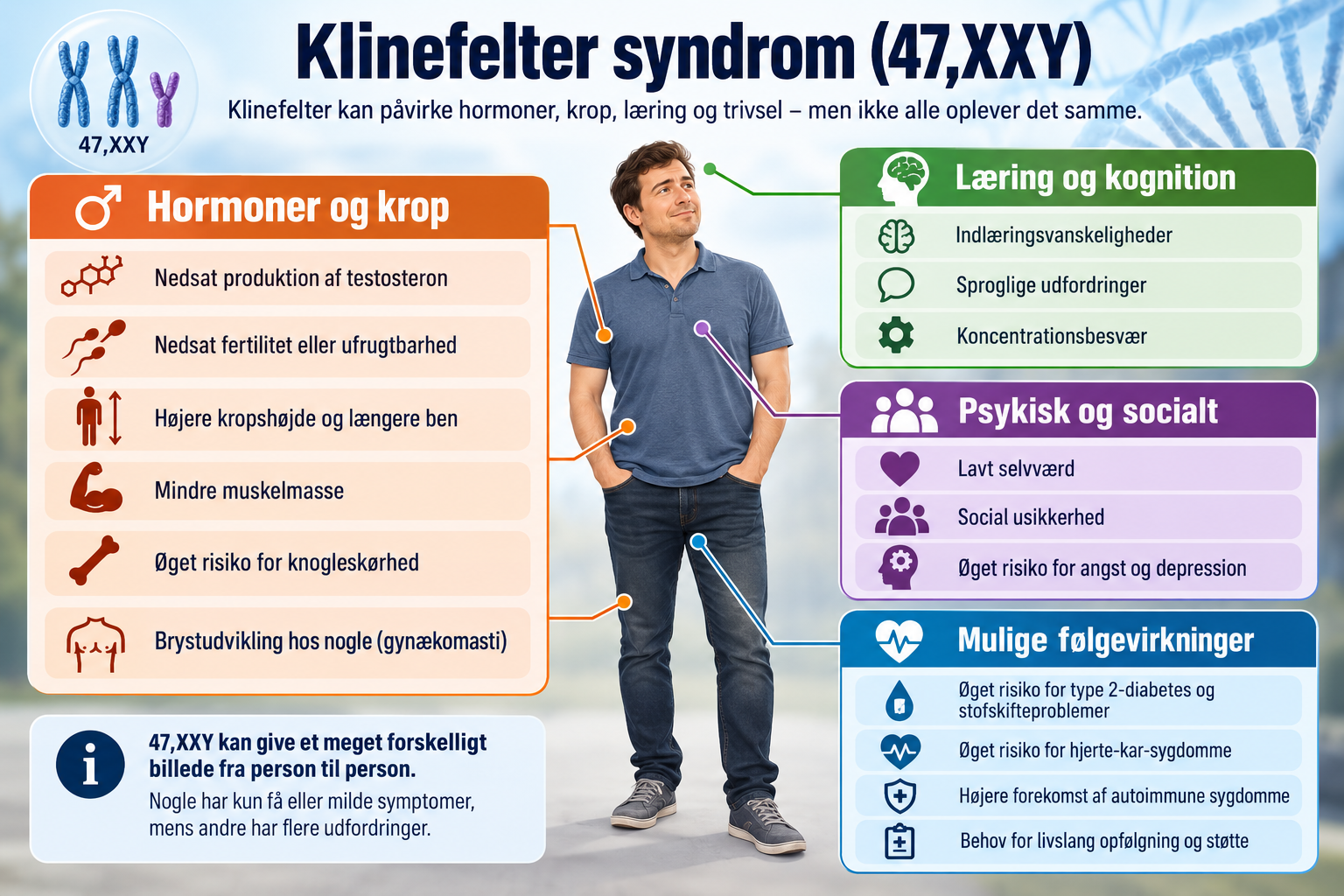 Klinefelter syndrom 47XXY forklaret half